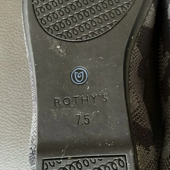 Rothys The Loafers Dark Gray Camo Luxury Flats Loafers - Picture 6 of 9